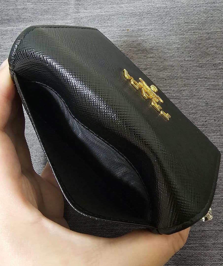 PRADA サフィアーノレザー 名刺入れ ネロ 購入証アリ