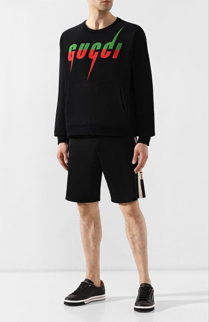 GUCCI サイド ロゴ ライン トラック ジャージ ショーツ ショート パンツ