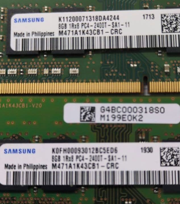Samsung DDR4 メモリ 4GB 6枚 8GB 3枚