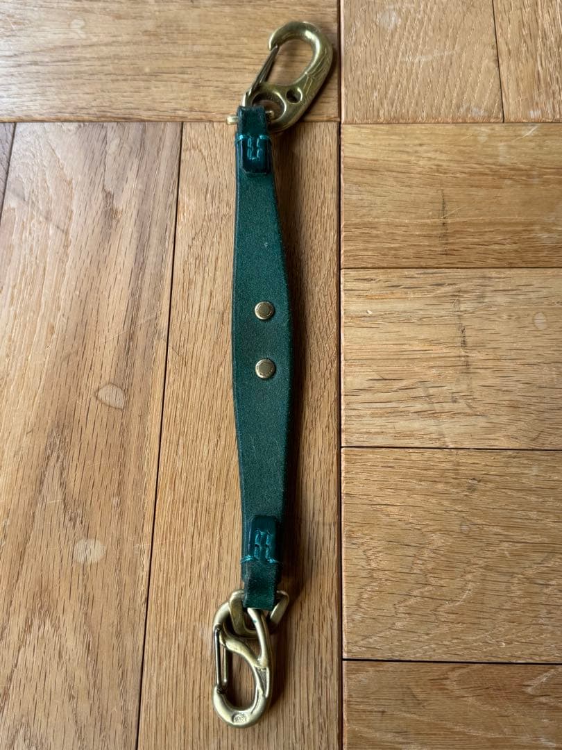 grok leather グロックレザー　 緑色レザー ウォレットチェーン