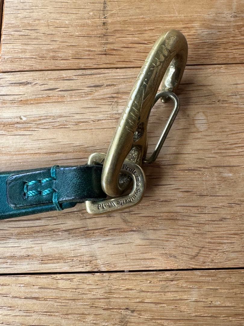 grok leather グロックレザー　 緑色レザー ウォレットチェーン