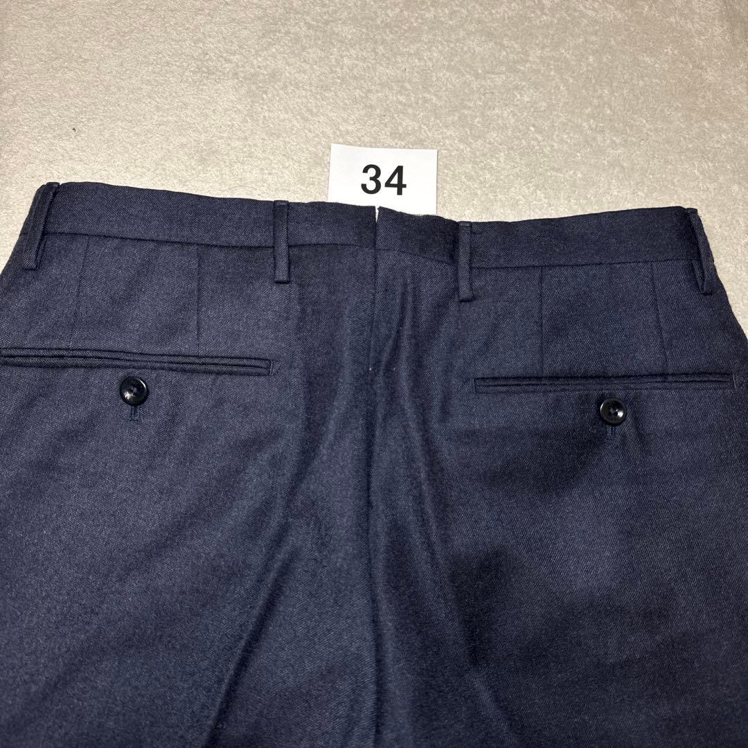 34 極美品　インコテックス　incotex スラックス　ネイビー　44