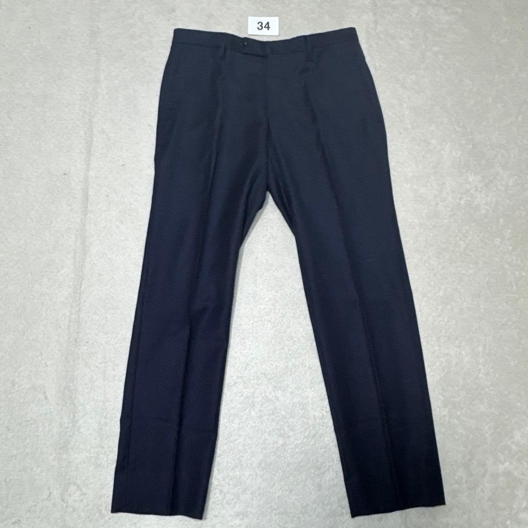 34 極美品　インコテックス　incotex スラックス　ネイビー　44