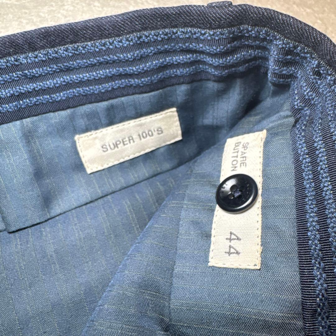 34 極美品　インコテックス　incotex スラックス　ネイビー　44