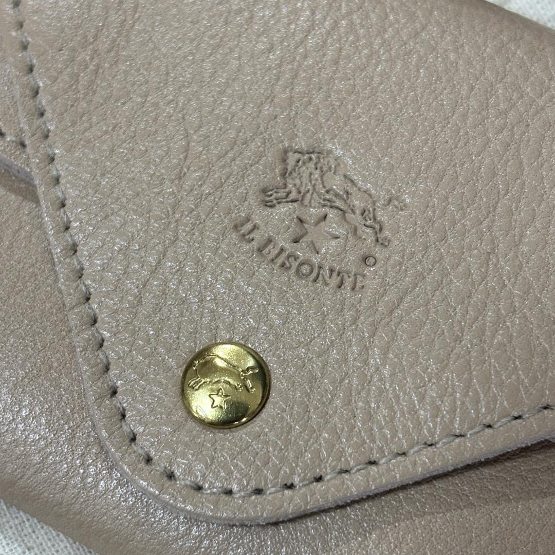 【新品未使用】イルビゾンテ 名刺入れ カードケース カフェラテ ライトグレー