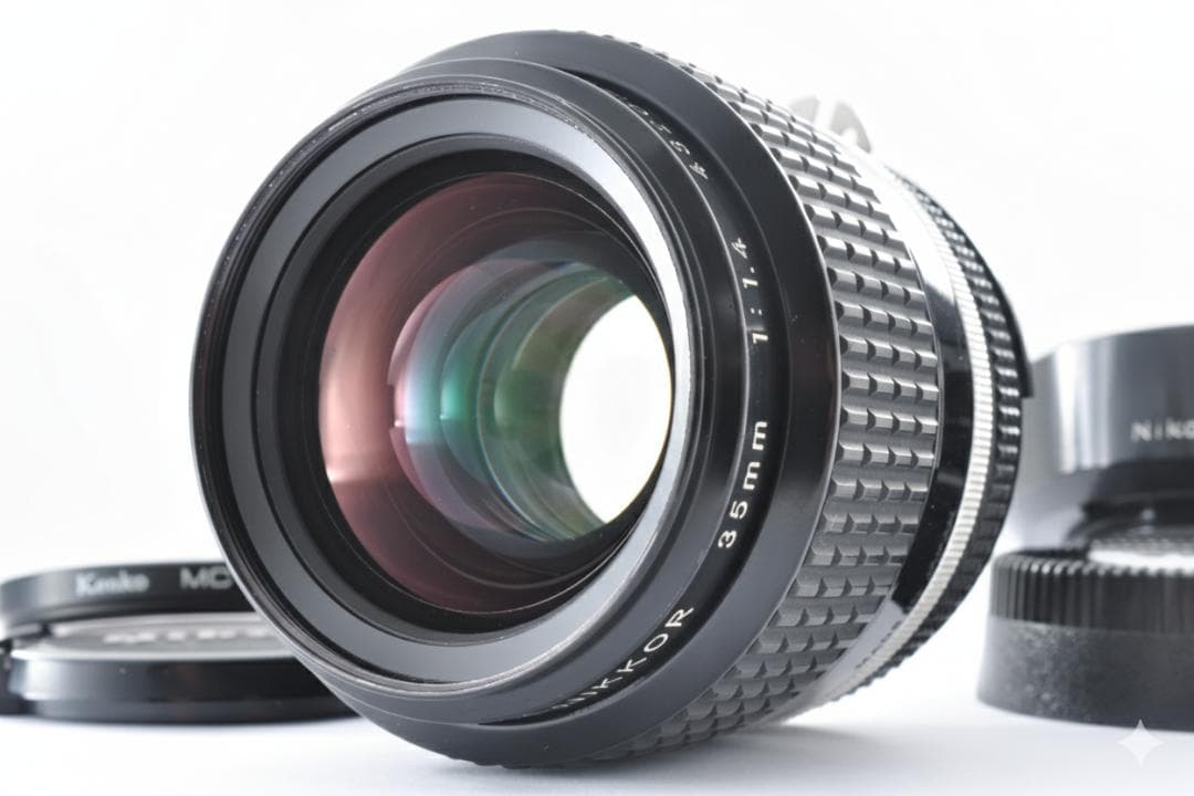 【美品】Nikon ニコン Ai-S NIKKOR 35mm F1.4 フード付