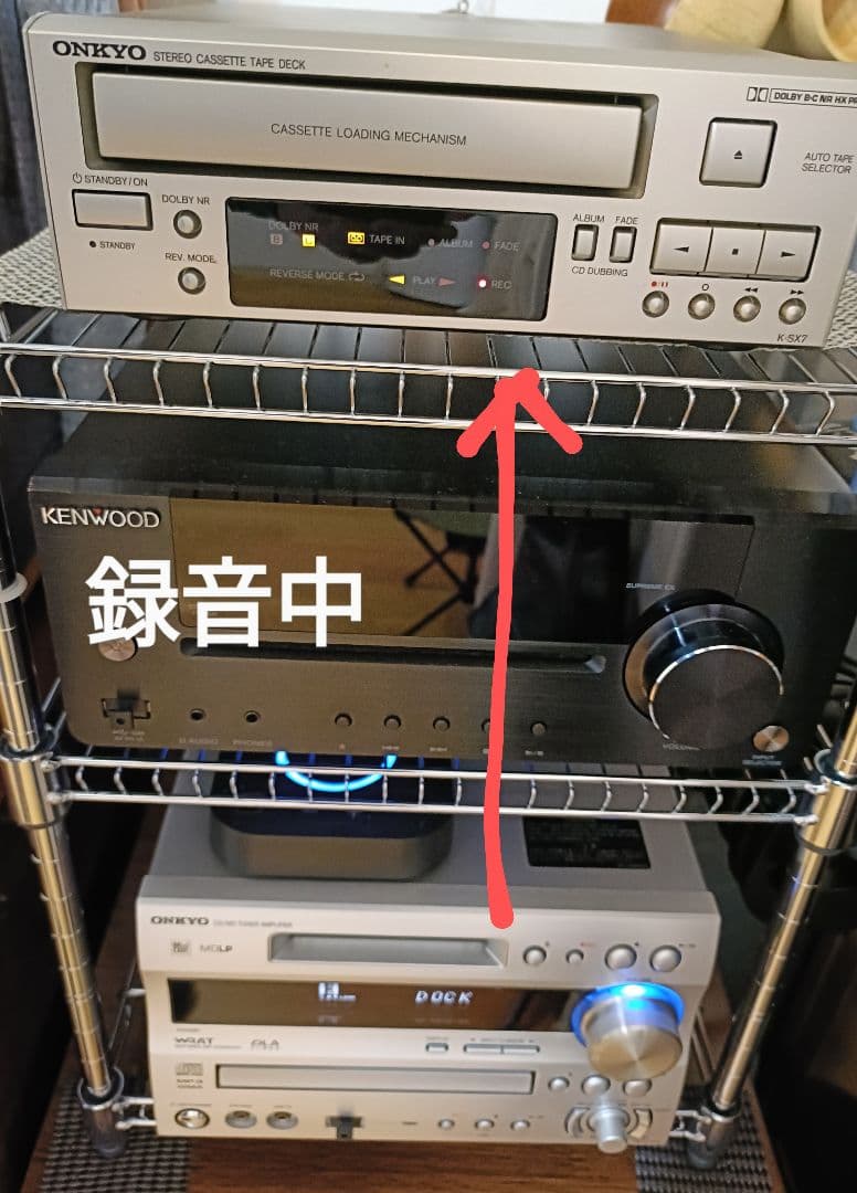 ONKYO K-SX7 カセットデッキ 整備済　完動品 各ケーブル テープ付