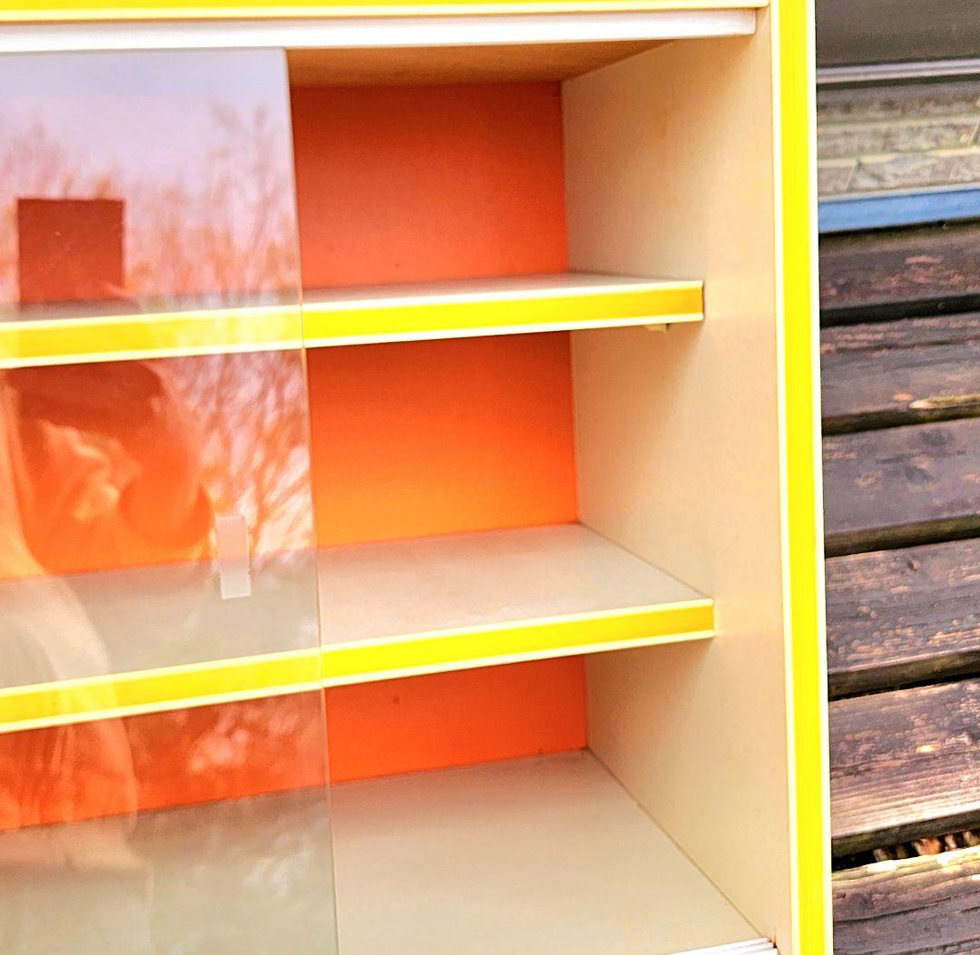 【昭和レトロ】レトロポップ/飾り棚_ショーケース(オレンジ)