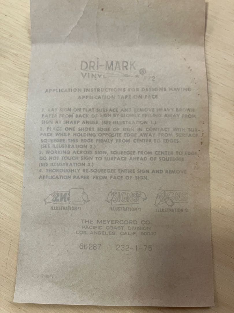 NOS 70年代 Winged Bar & Shieldデカール ビンテージ