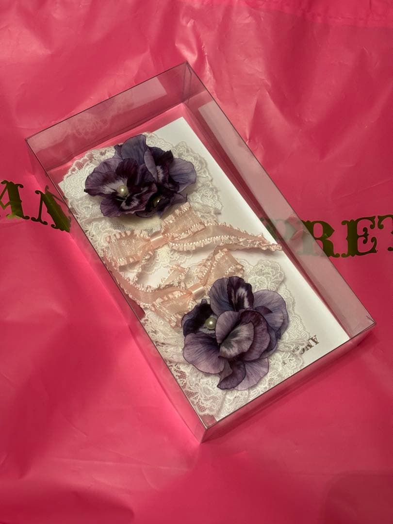 新品 angelic pretty lacy pansyクリップ