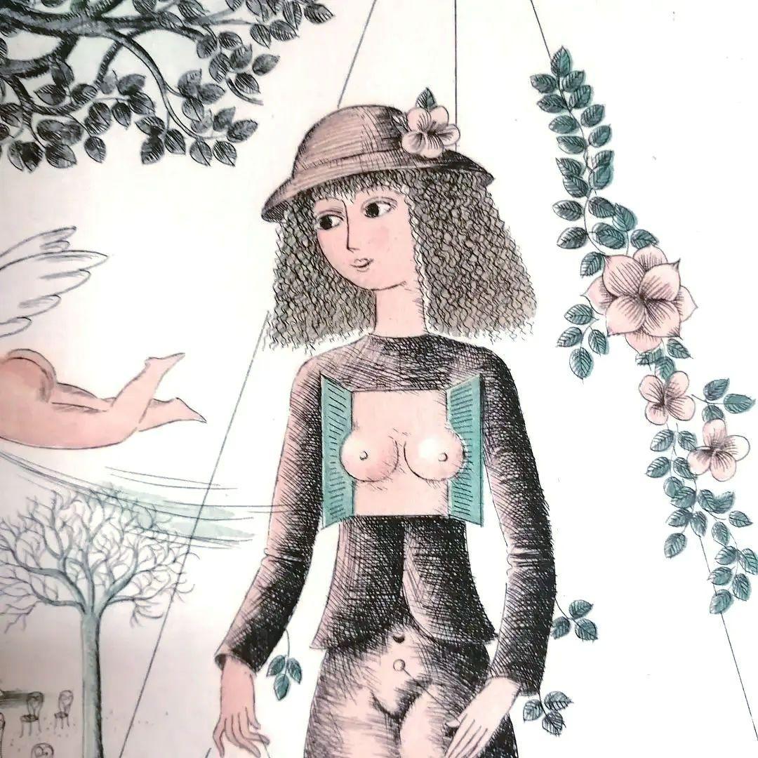 【入手困難】【美術館級】恋人達の版画　Peynet　ペイネ　美品