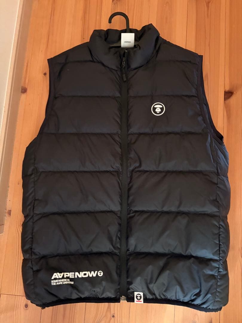※Yuji AAPE NOW ダウンベスト Lサイズ ブラック