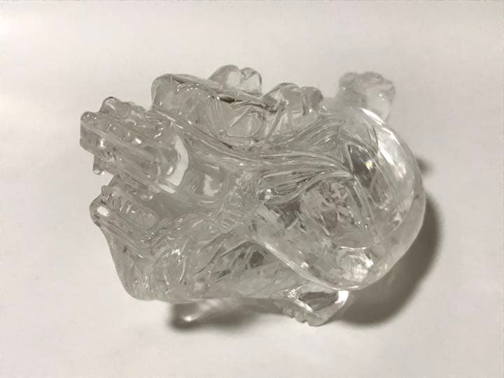 龍亀（ロングイ）水晶 置物 クリアクォーツ パワーストーン 天然石 財運アップ