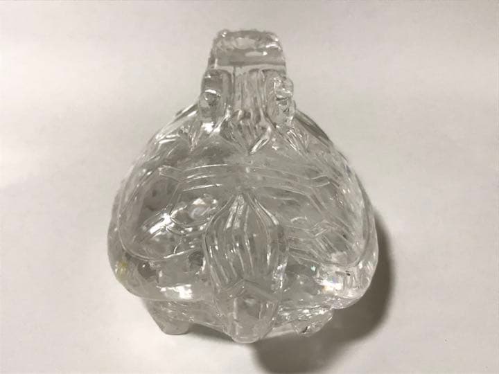 龍亀（ロングイ）水晶 置物 クリアクォーツ パワーストーン 天然石 財運アップ