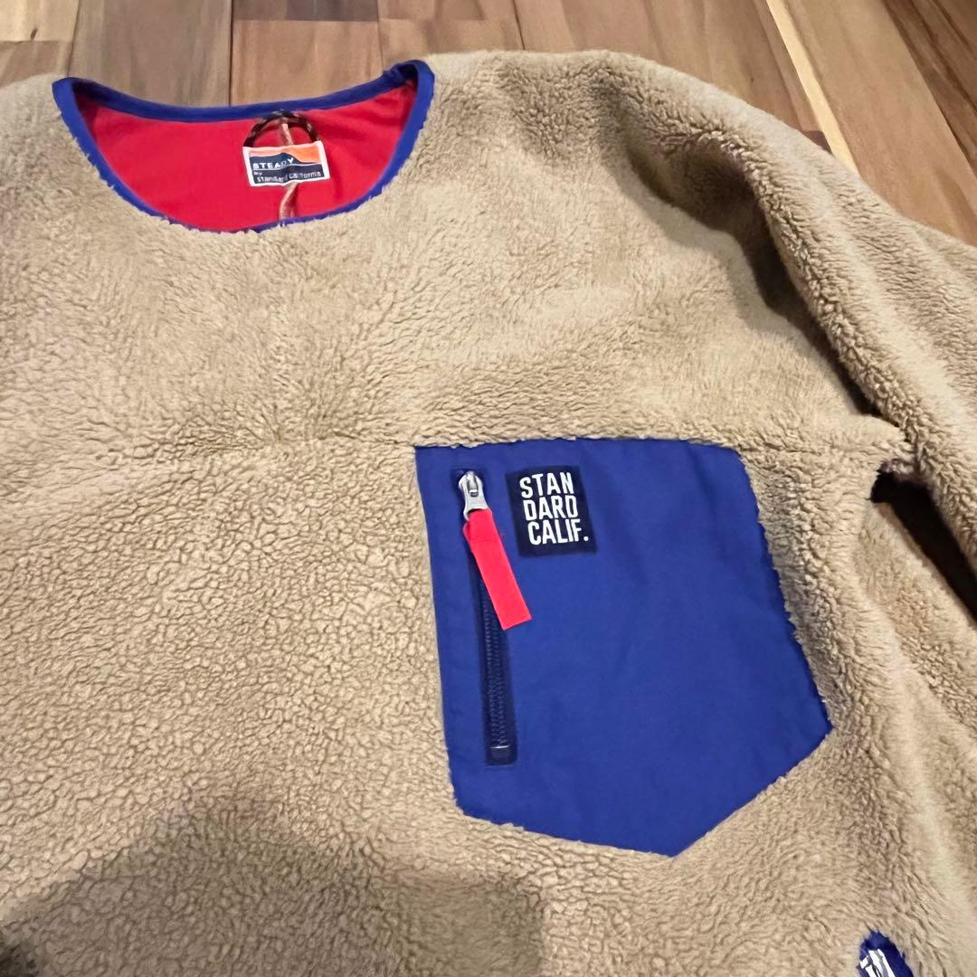 スタンダードカリフォルニア　パイル　プルオーバー　フリース　ベージュ　スタカリ