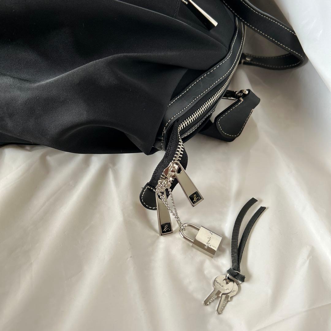 アニエスベー ボストンバッグ 旅行用 トートバッグ　鍵付き 黒　2way 美品