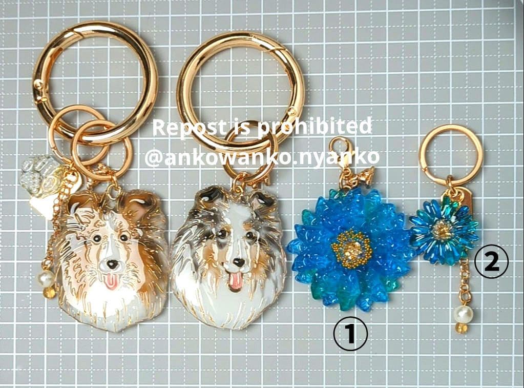 シェルティ　愛犬 ankoわんこチャーム　 バッグリング　犬