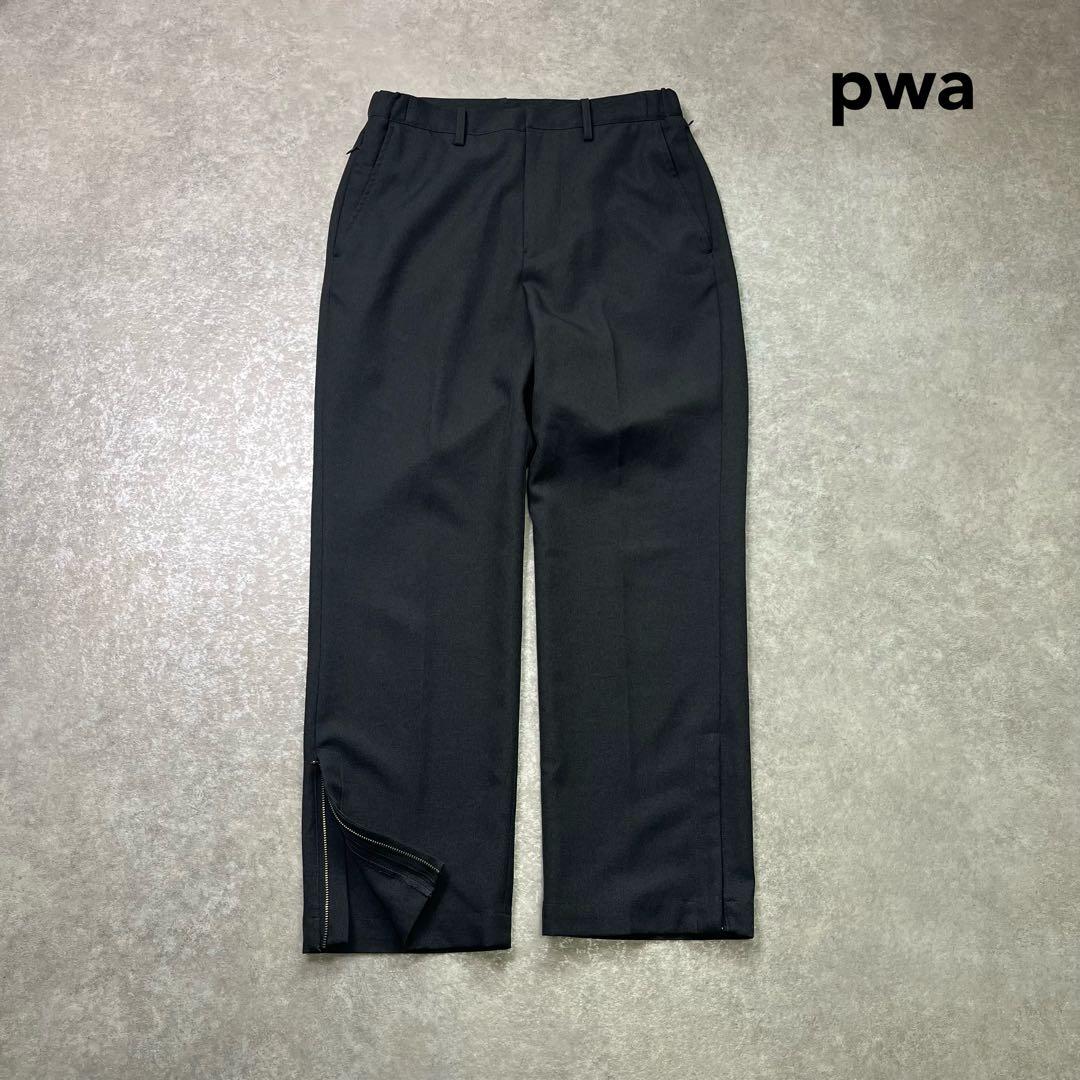 PWA SLIT STRAIGHT SLACKS スラックス チャコール L