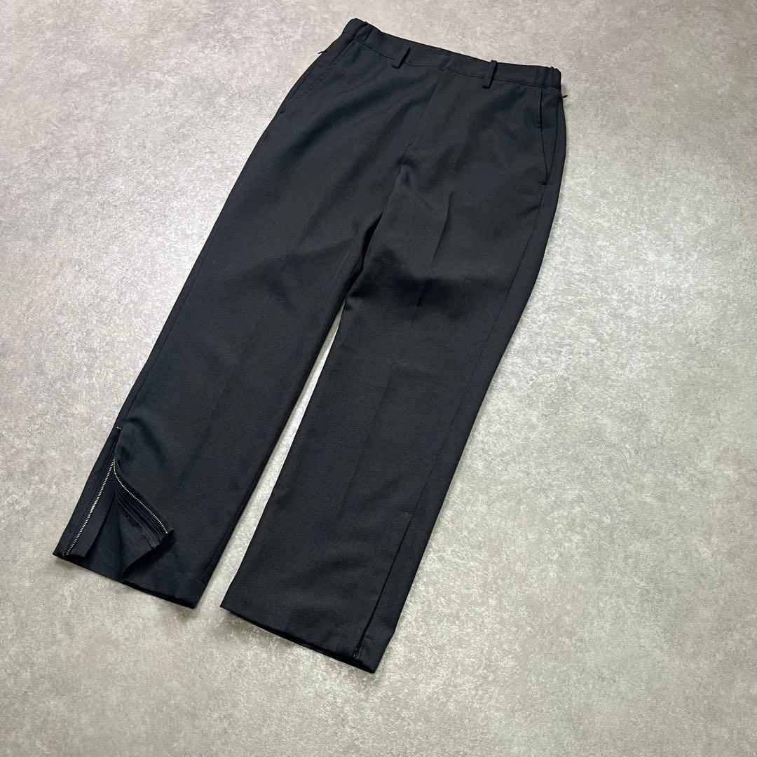 PWA SLIT STRAIGHT SLACKS スラックス チャコール L