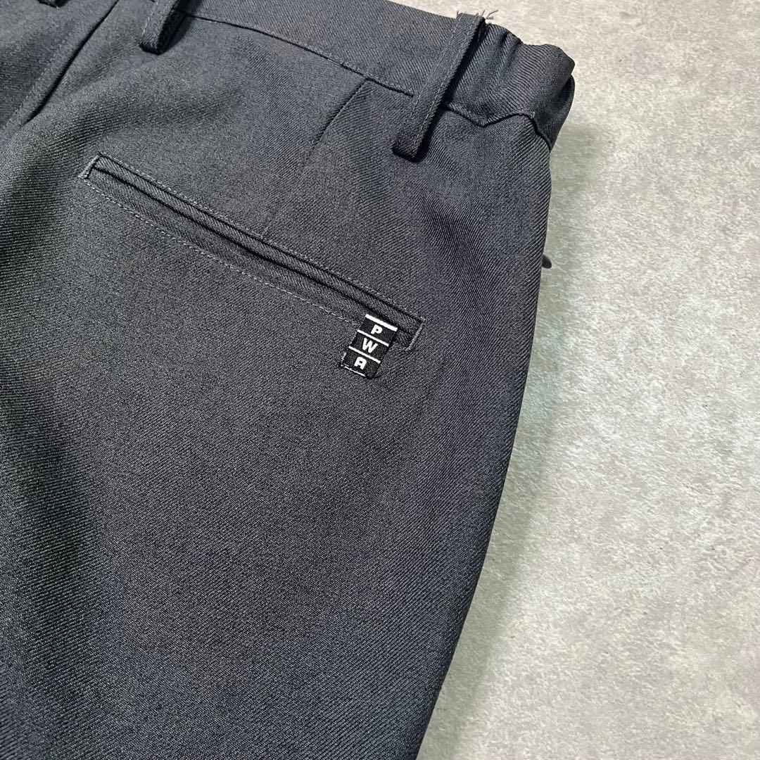 PWA SLIT STRAIGHT SLACKS スラックス チャコール L