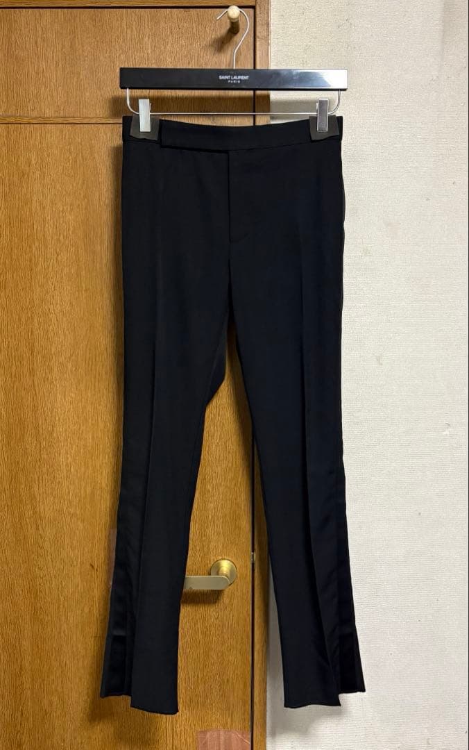 SAINT LAURENT PARIS \"グレインドプードル製スラックス\"