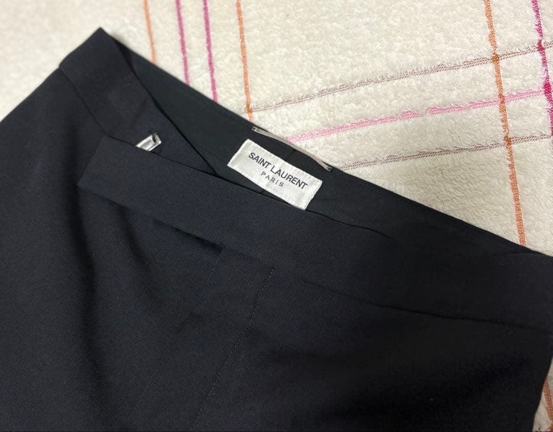 SAINT LAURENT PARIS \"グレインドプードル製スラックス\"