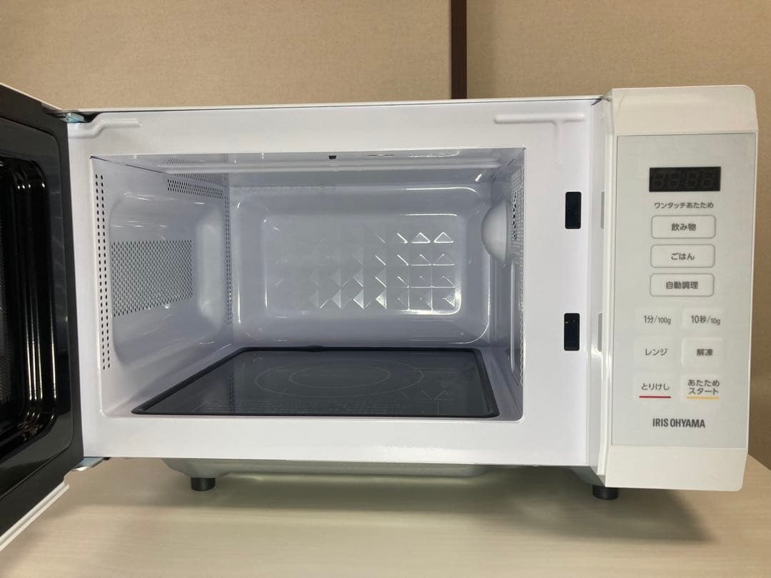 電子レンジ　18L　アイリスオーヤマ　KMB-F186-W 2024年製