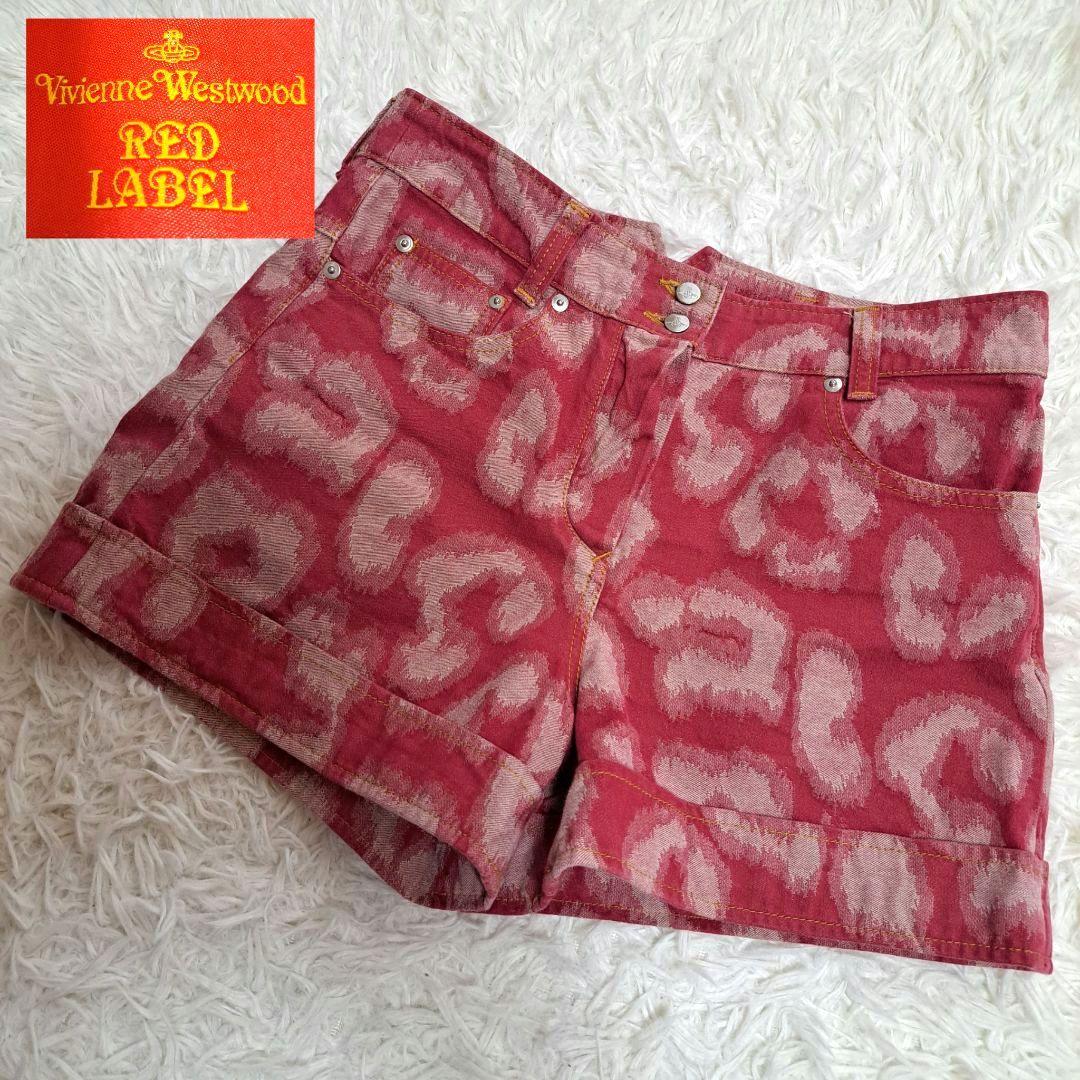【Vivienne Westwood】レオパード柄　ピンクレッドショートパンツ
