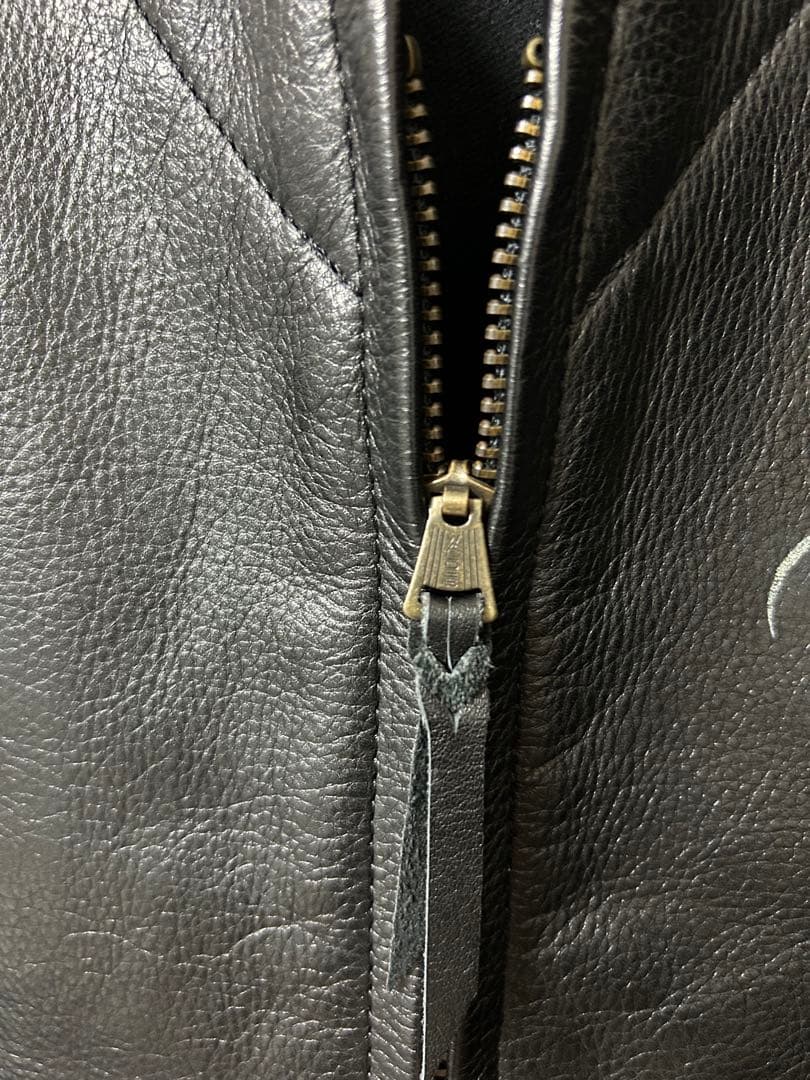 GANGSTERVILLE レザーベスト 黒 サイズM 日本製