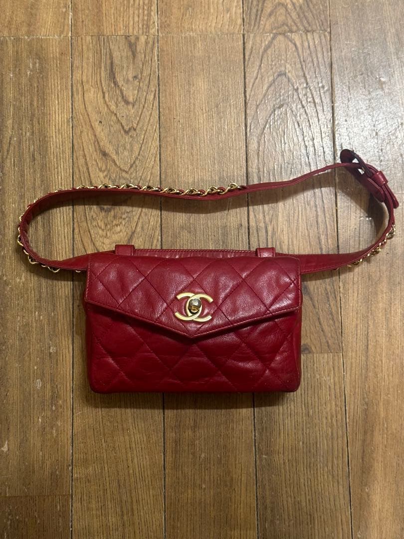 シャネル マトラッセ ピコローレ ターンロック ウエストポーチ チェーン バッグ