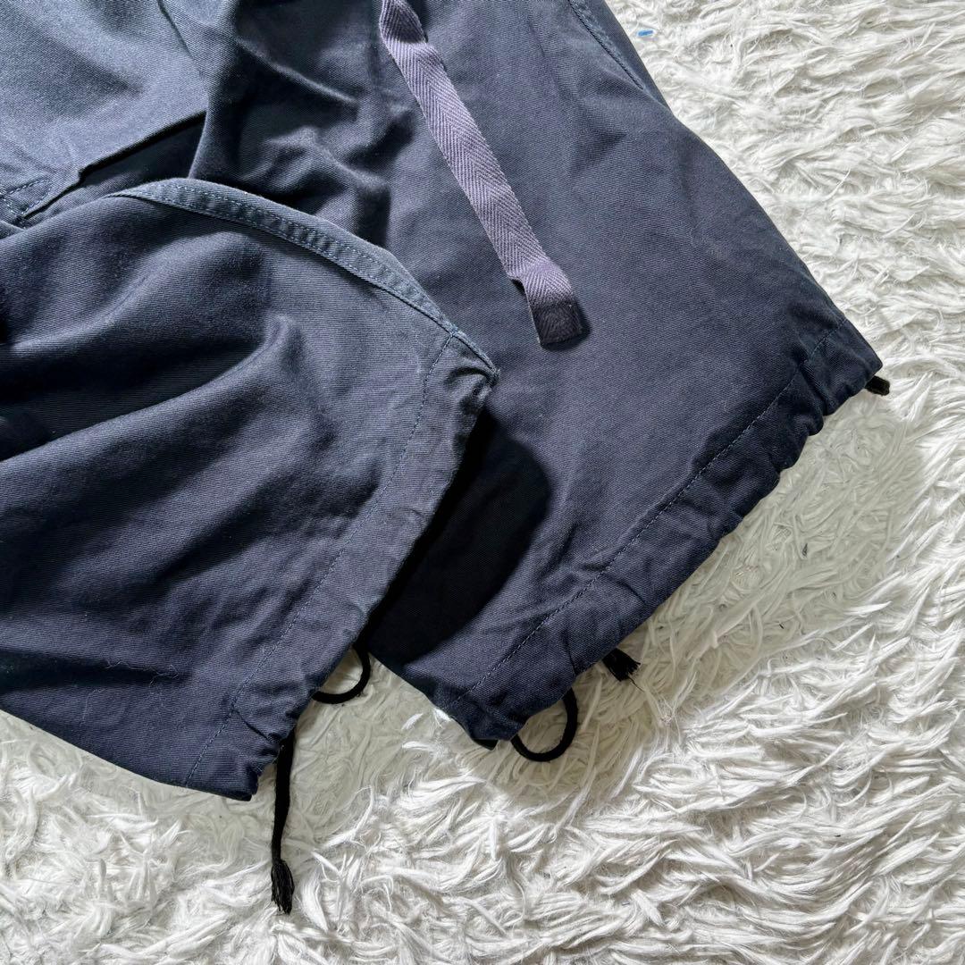 【美品】KUON カーゴパンツ　ミリタリー　ネイビー　M 綿　ワイド　日本製