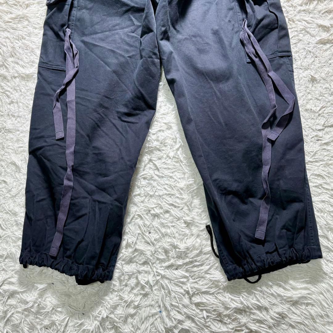 【美品】KUON カーゴパンツ　ミリタリー　ネイビー　M 綿　ワイド　日本製