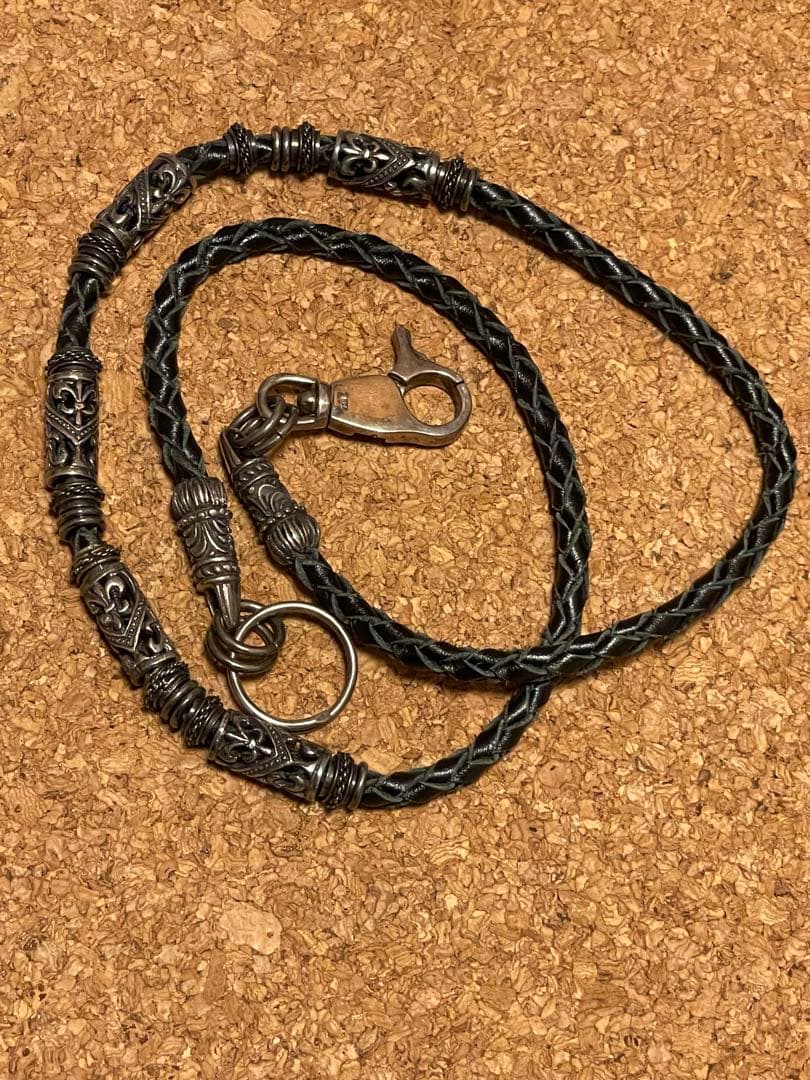 ◆感謝価格◆シルバー925×レザー◆シルバーウォレットチェーン◆