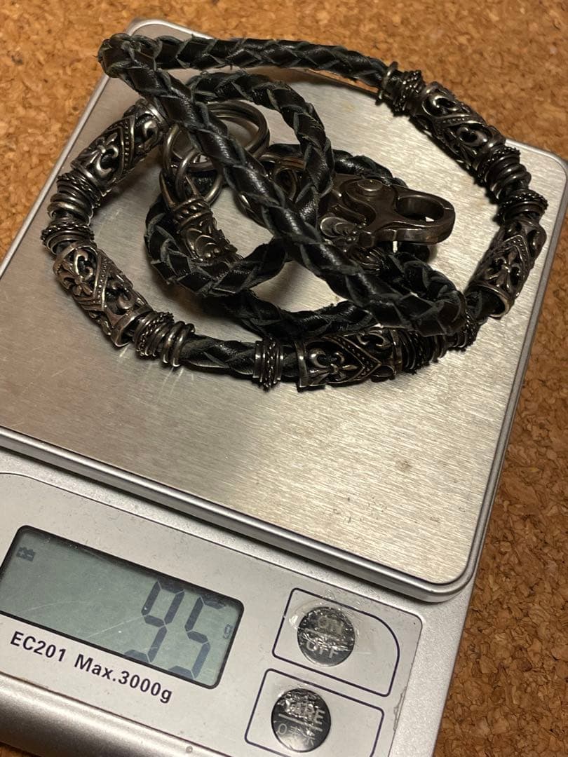 ◆感謝価格◆シルバー925×レザー◆シルバーウォレットチェーン◆