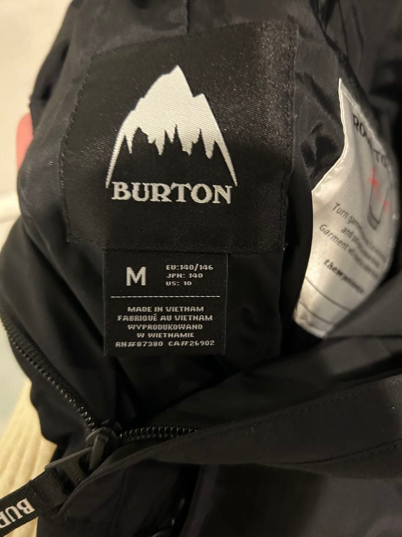 Burton ブラック スキーオーバーオール (子ども用)