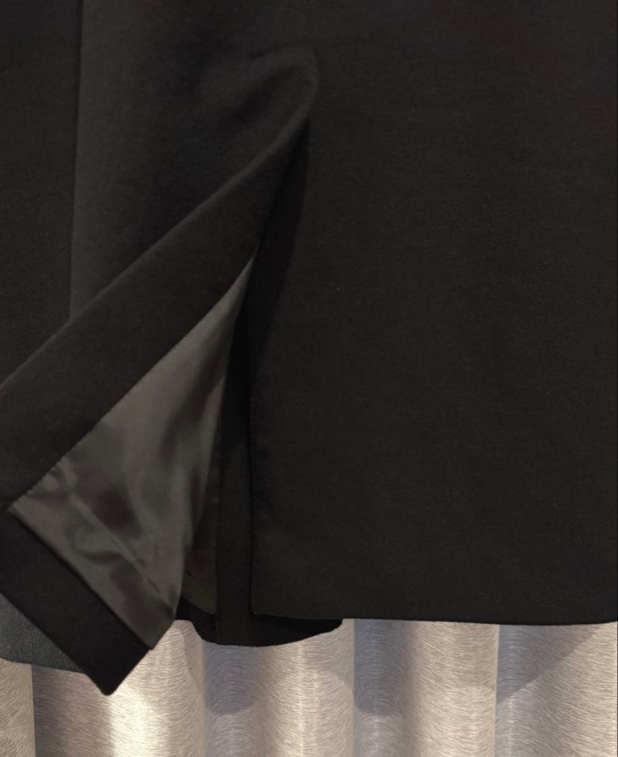 【ZARA】 ウールブレンドコート・10%カシミア/ ブラック・Lサイズ