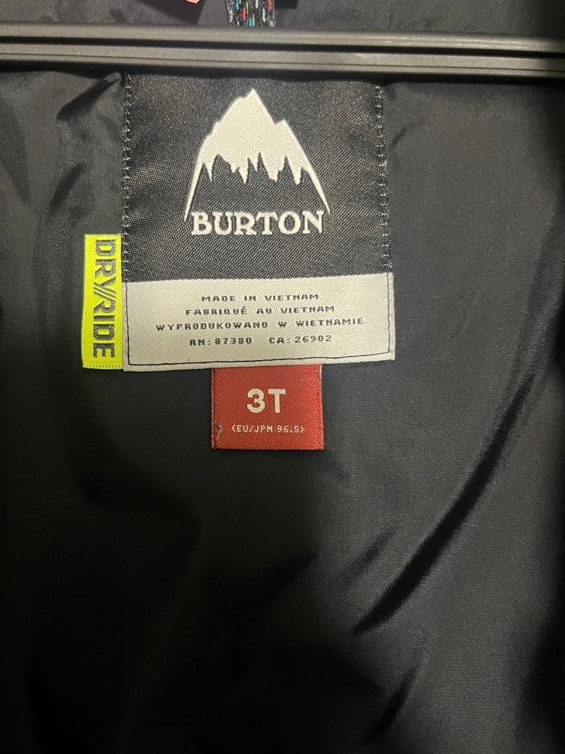 Burton スキーウェア つなぎ　動物柄　グレー