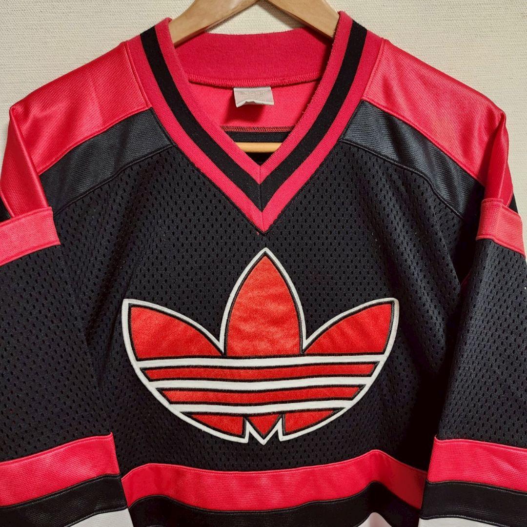 90s アディダス adidas フットLボールシャツ デサント ゲームシャツ