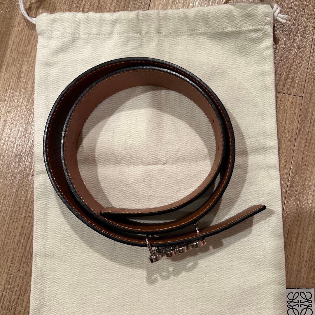 ロエベ アナグラム　リバーシブルベルト 80