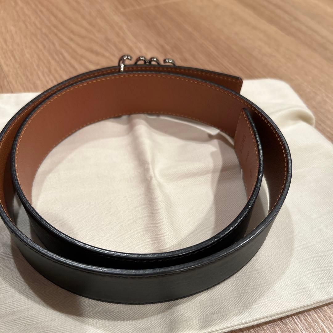 ロエベ アナグラム　リバーシブルベルト 80