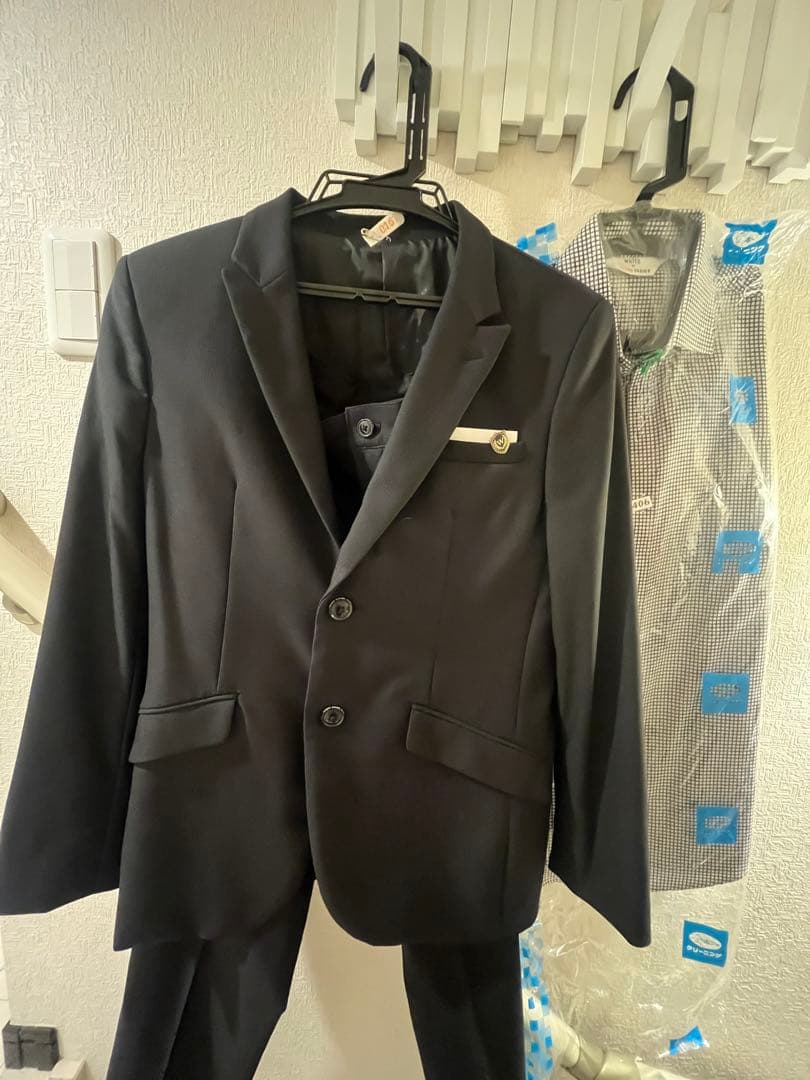 waltz by BEAMS 160 ブラックフォーマルスーツ 5点セット