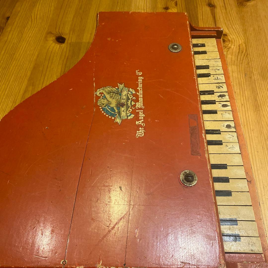 f*)様 ヴィンテージ 赤い木製ピアノ 25鍵盤