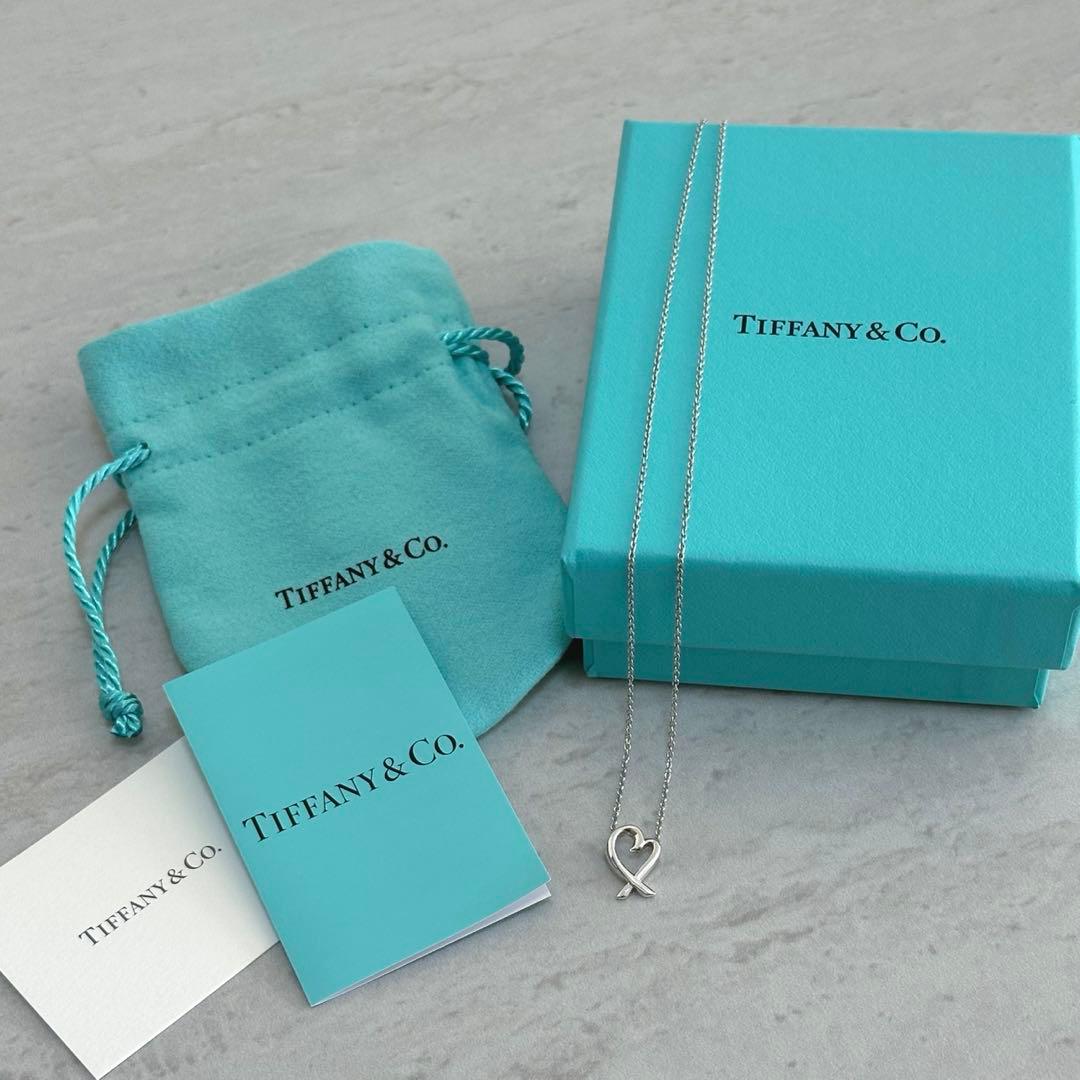 【美品】Tiffany ラビングハートネックレス シルバー925 正規品