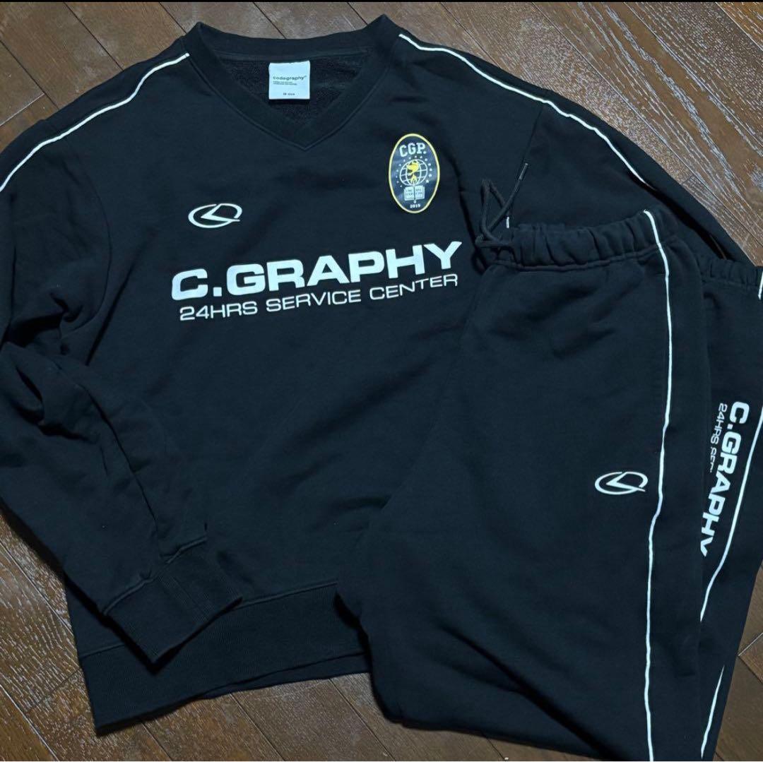 美品　codegraphy セットアップ　スウェット　黒　M S