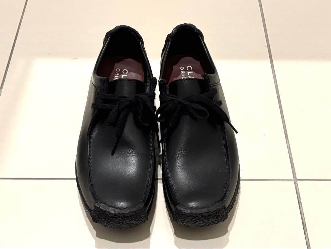 美品 Clarks クラークス 26cm Natalie ワラビー 黒