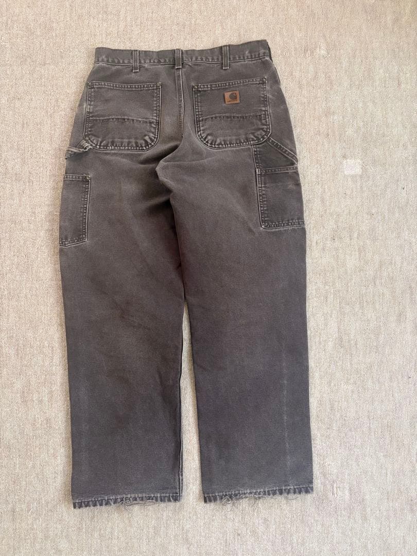 Carhartt ダブルニー パンツ ダークブラウン 雰囲気◎ 鬼フェード