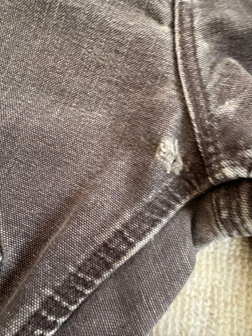 Carhartt ダブルニー パンツ ダークブラウン 雰囲気◎ 鬼フェード