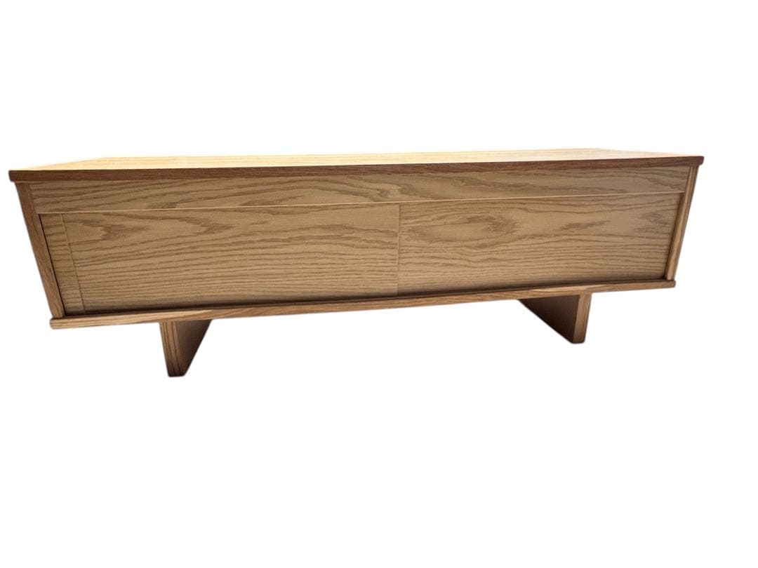 無印良品　オーク材 AVラック薄型（引戸）　テレビボード 幅110