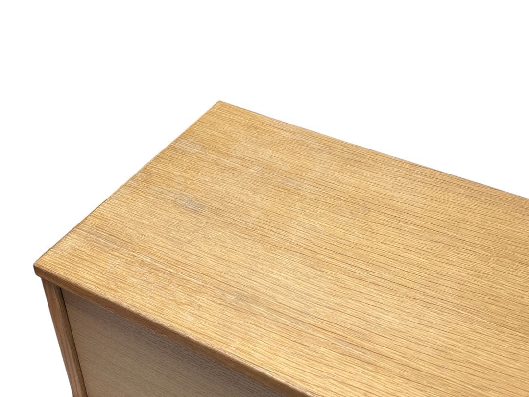 無印良品　オーク材 AVラック薄型（引戸）　テレビボード 幅110