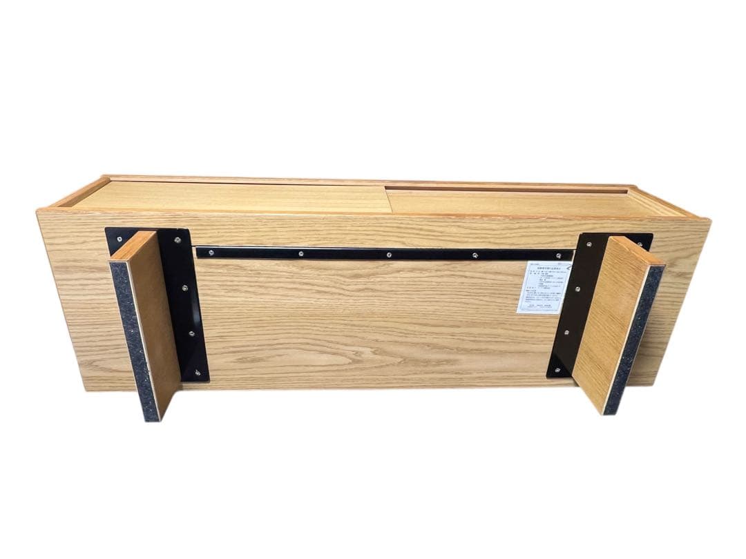 無印良品　オーク材 AVラック薄型（引戸）　テレビボード 幅110